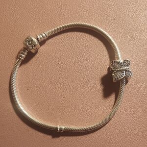 PANDORA bracelet And Butterfly Charm